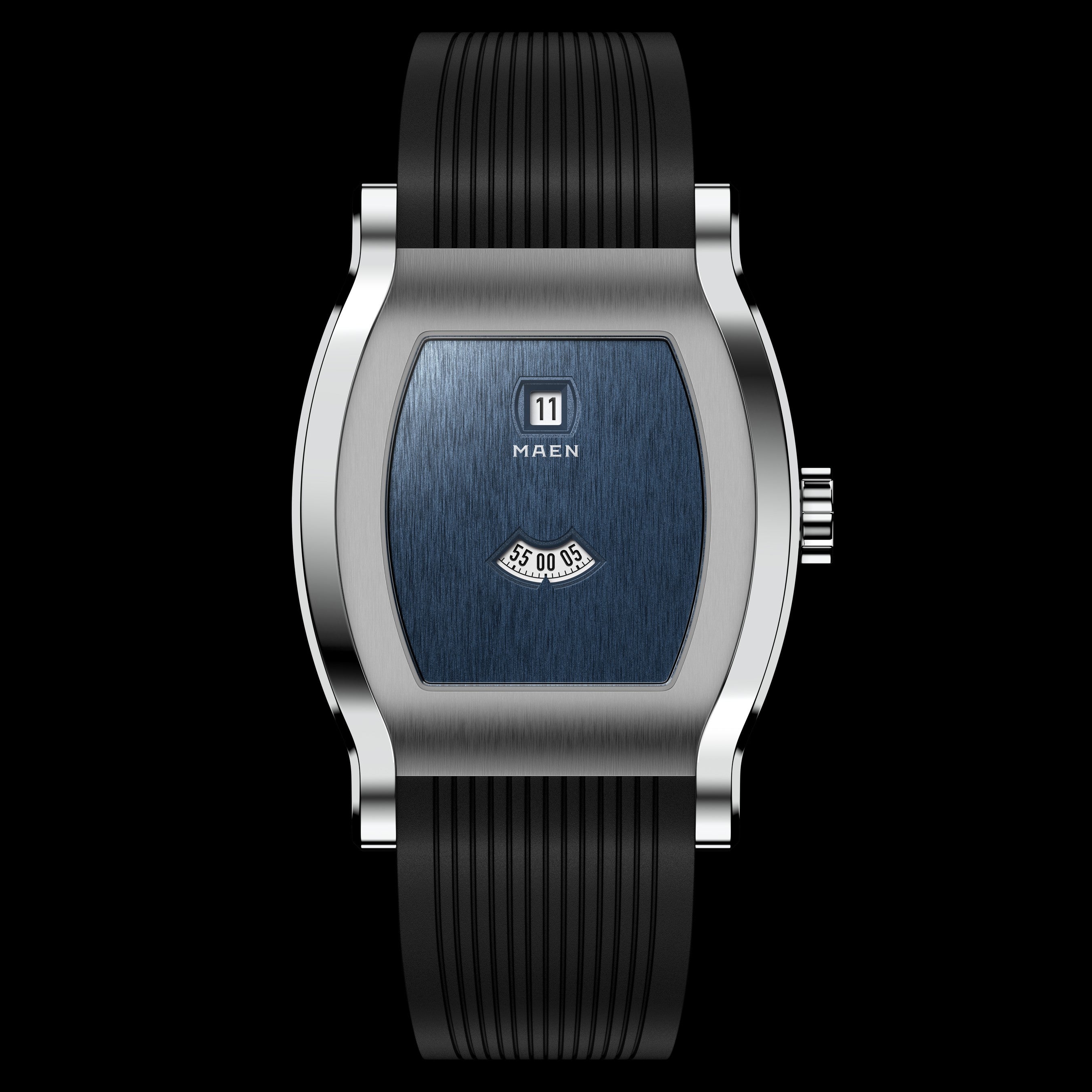 Grand Tonneau Jump Hour M8.1.3 – Midnight Blue dial, front
