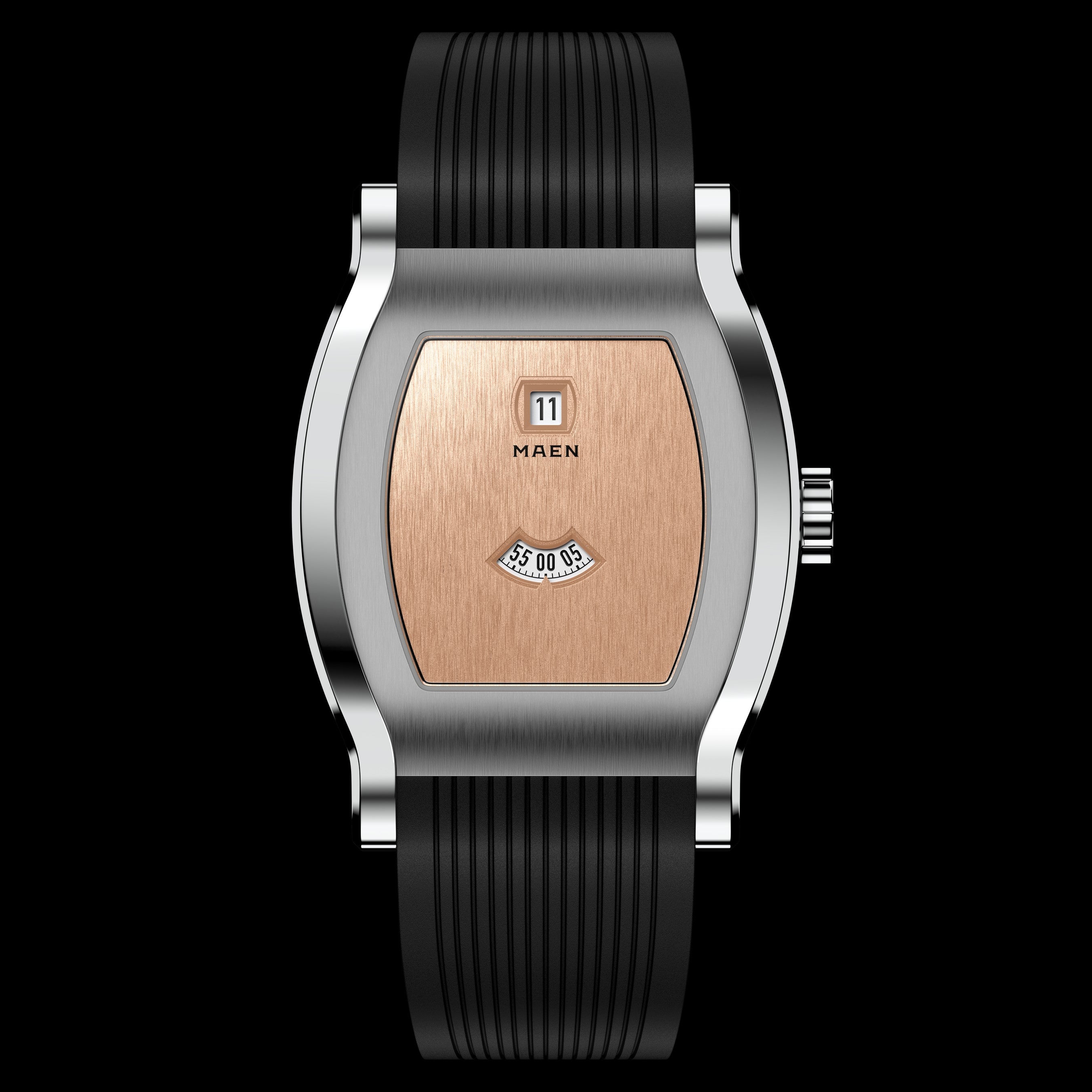 Grand Tonneau Jump Hour M8.1.4 – Copper dial, front