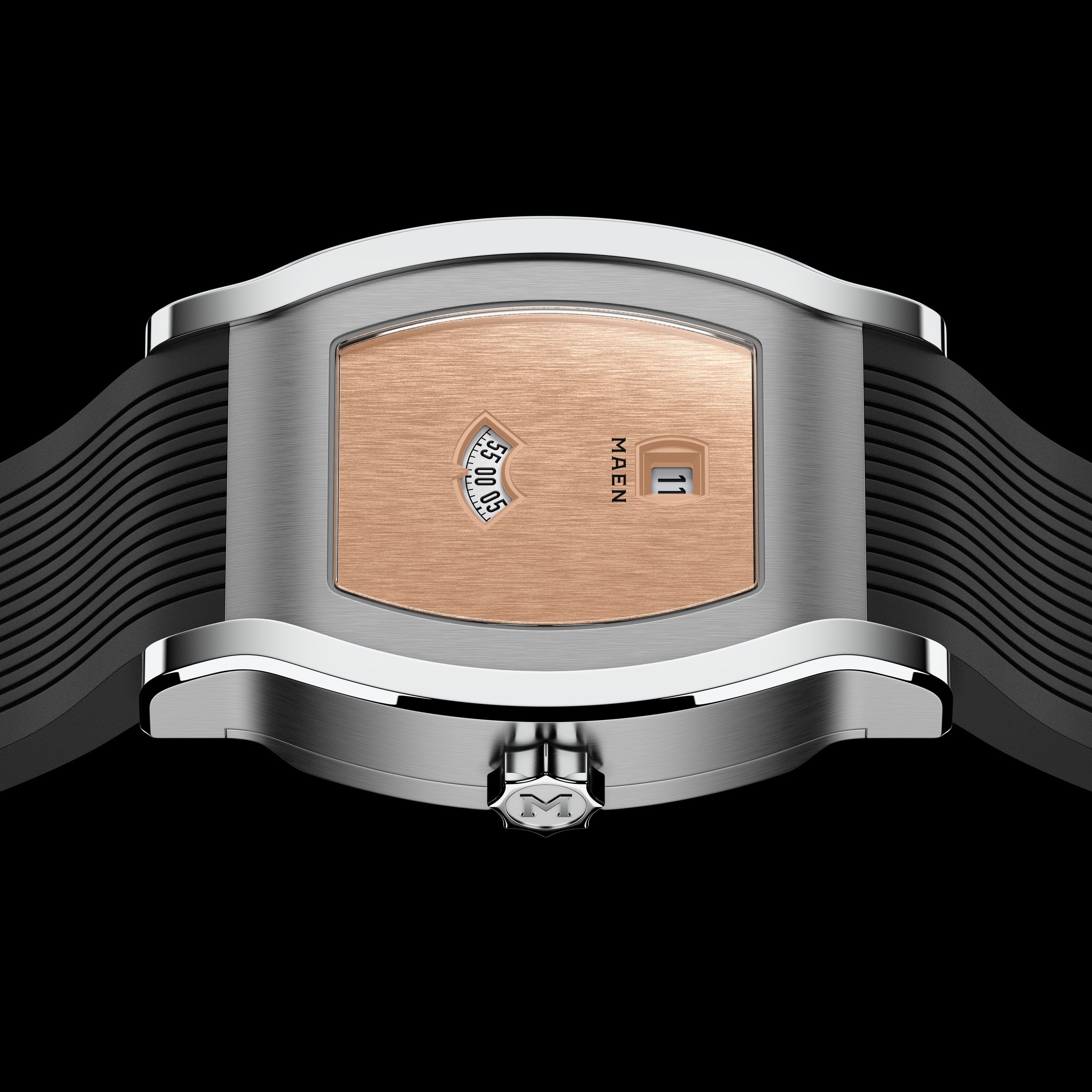 Grand Tonneau Jump Hour M8.1.4 – Copper dial, overhead