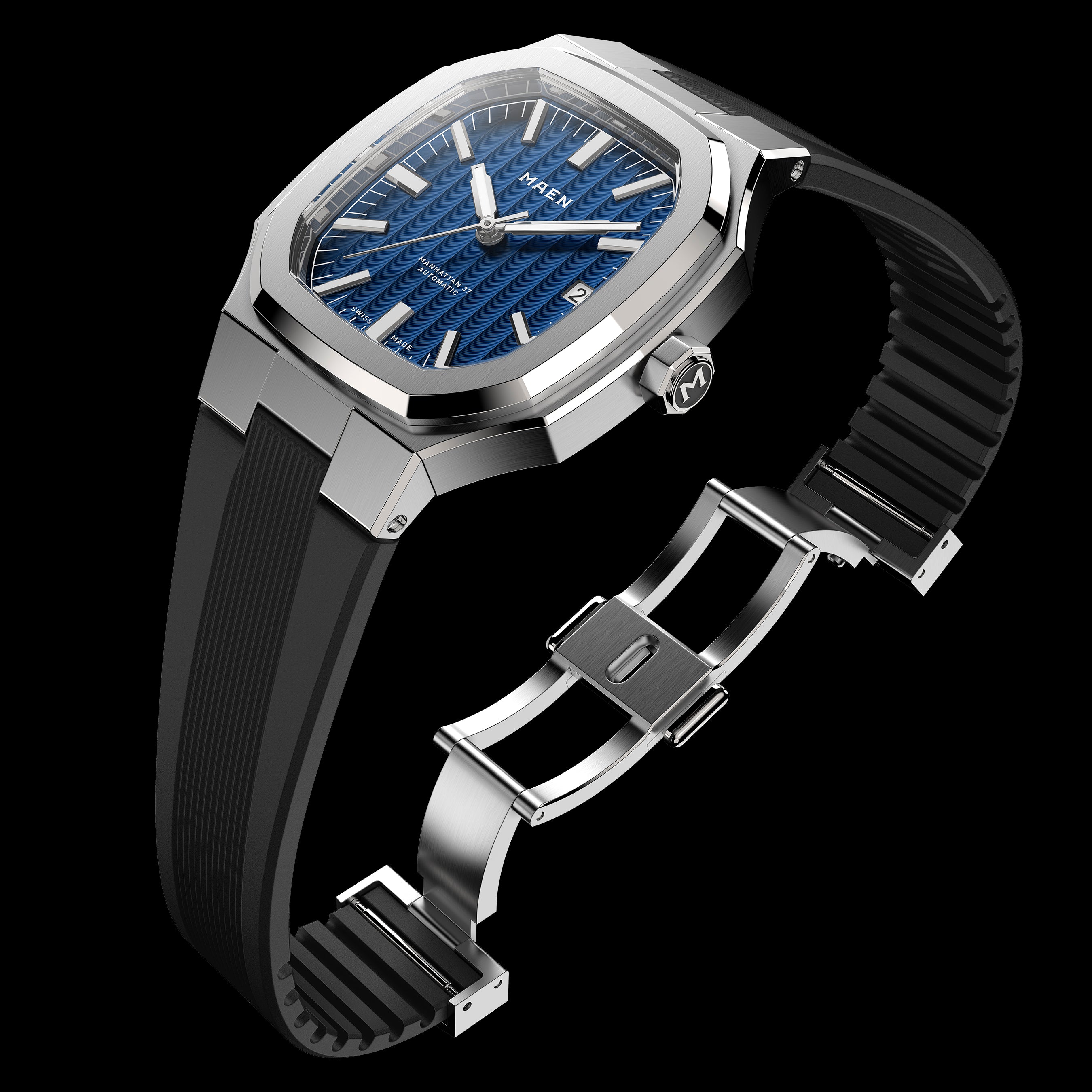 M37 BLACK INTEGRATED FKM STRAP