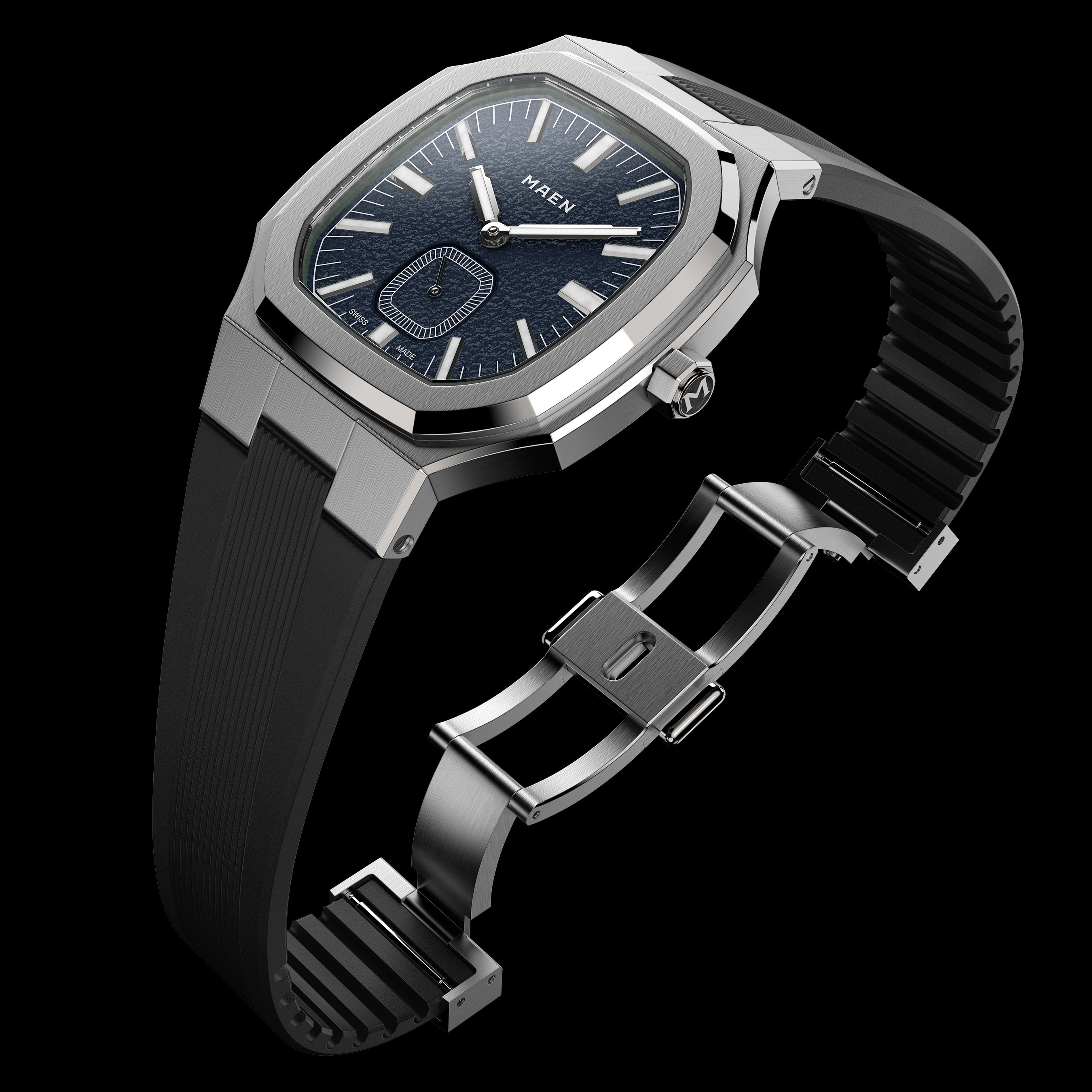 M37 BLACK INTEGRATED FKM STRAP